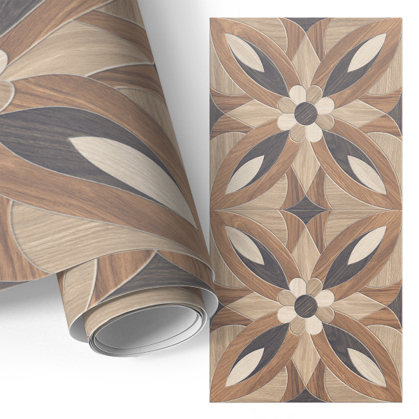 Samolepilna tapeta za pohištvo Lesene rože