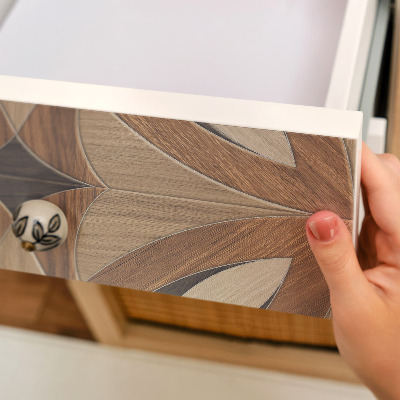 Samolepilna tapeta za pohištvo Lesene rože