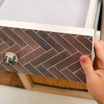 Samolepilna folija za pohištvo Vzorec ribje kosti v obliki opeke