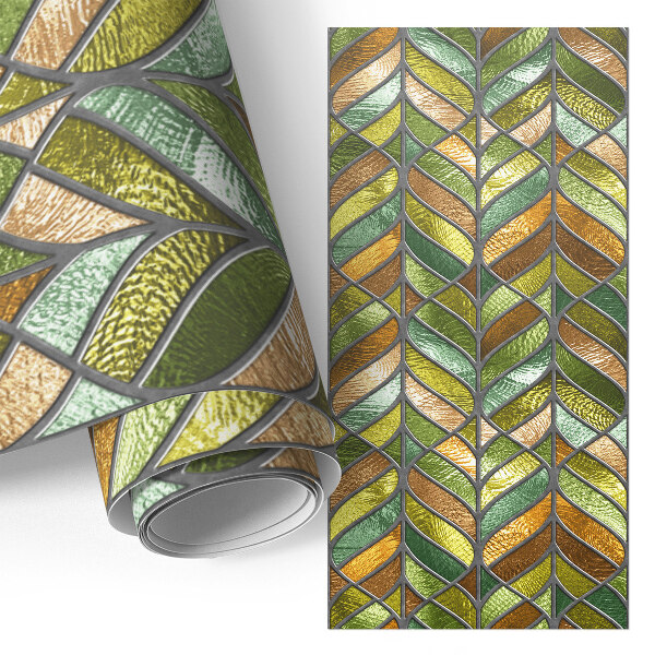 Samolepilna tapeta za pohištvo Listi iz vitraža