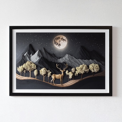 Slika iz maha Jelen med polno luno