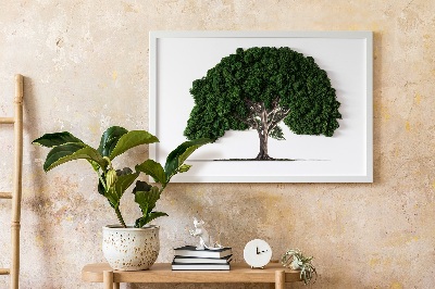 Slika dekorativni mah Drevo na belem ozadju
