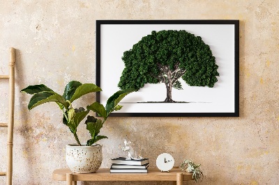Slika dekorativni mah Drevo na belem ozadju