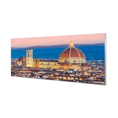 Steklena slika Italija katedrala panorama noč