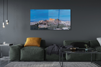 Steklena slika Grčija panorama atenah