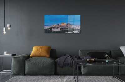 Steklena slika Grčija panorama atenah