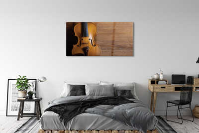Slika na steklu Violina na lesu