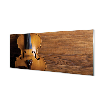 Slika na steklu Violina na lesu