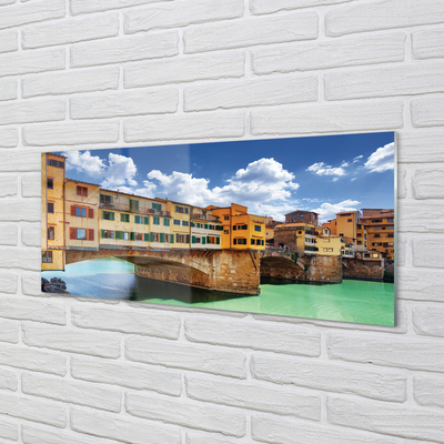 Steklena slika Italija river mostovi stavbe
