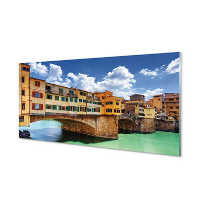 Steklena slika Italija river mostovi stavbe