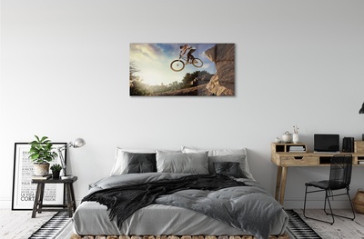 Slika na steklu Mountain bike nebo oblaki