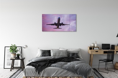Slika na steklu Oblaki nebo letalo