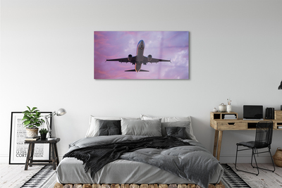 Slika na steklu Oblaki nebo letalo