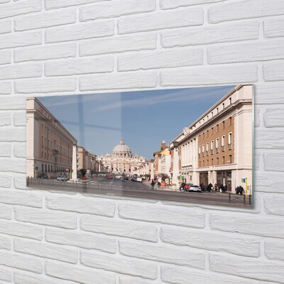 Steklena slika Rim stolnica stavbe ulice