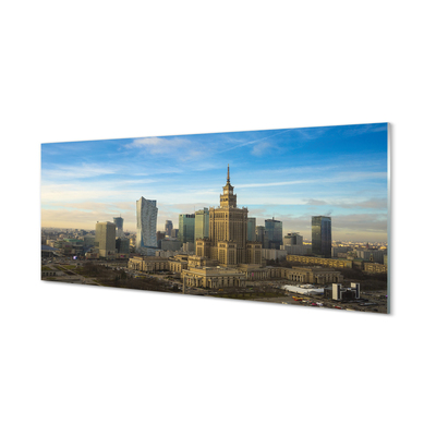 Steklena slika Panorama varšava nebotičnikov