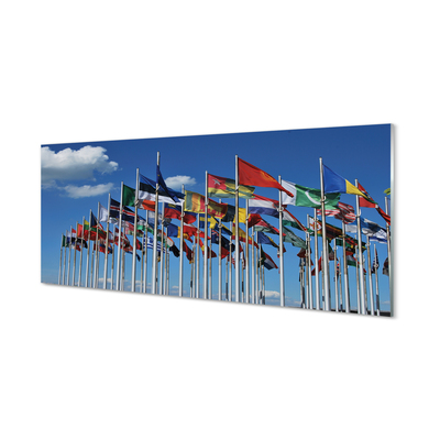 Steklena slika Različne zastave