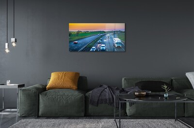 Slika na steklu Car avtoceste nebo