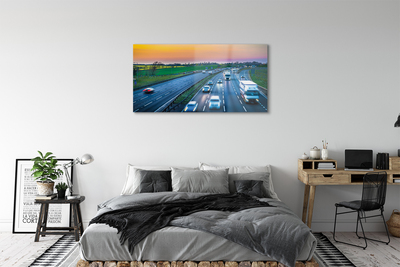 Slika na steklu Car avtoceste nebo