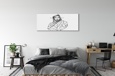 Steklena slika Jezus risanje