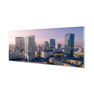 Steklena slika Varšave nebotičnikov panorama