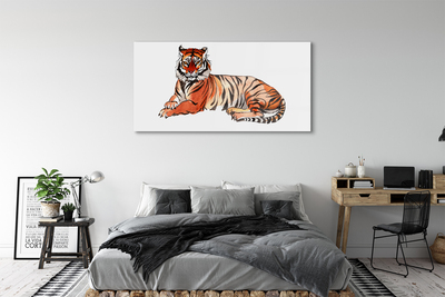 Steklena slika Poslikano tiger