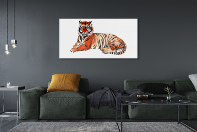 Steklena slika Poslikano tiger