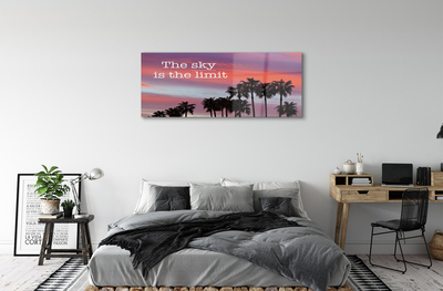 Slika na steklu Palm sunset