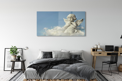 Steklena slika Angel nebo oblaki