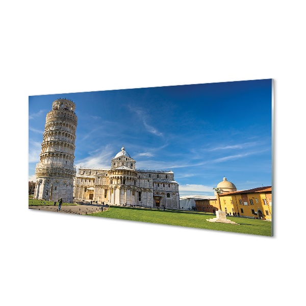 Steklena slika Italija poševni stolp katedrale