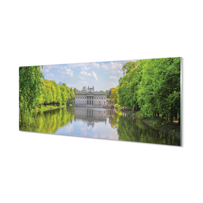 Steklena slika Varšavska palača gozdnega jezera