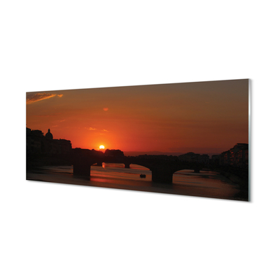 Steklena slika Italija river sunset