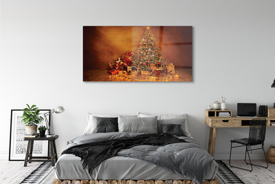 Steklena slika Božič luči dekoracijo daril