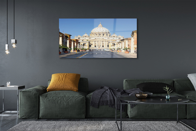 Steklena slika Rim stolnica ulice stavbe