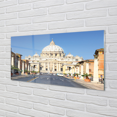 Steklena slika Rim stolnica ulice stavbe