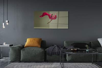 Steklena slika Ženska roza mrežnega materiala