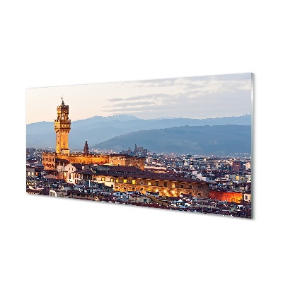 Steklena slika Italija grad sunset panorama
