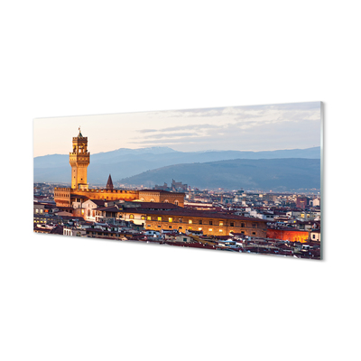 Steklena slika Italija grad sunset panorama