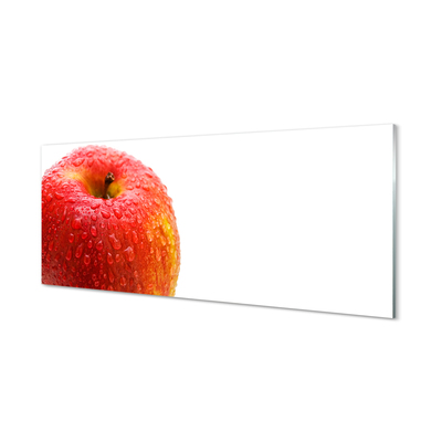 Slika na steklu Vodne kapljice na jabolko