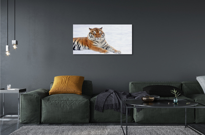 Steklena slika Tiger zima