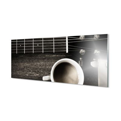 Slika na steklu Kava kitara