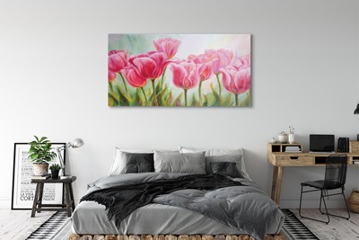 Steklena slika Tulipani sliko