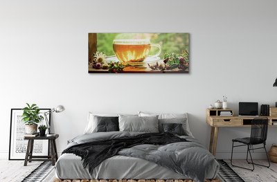 Slika na steklu Čaj zelišča vroče