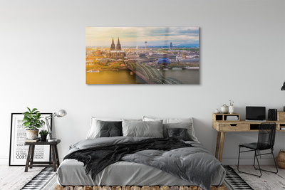 Steklena slika Nemčija panorama river mostovi