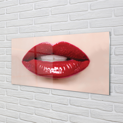 Slika na steklu Rdeče ustnice