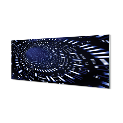 Steklena slika Modra tunel 3d