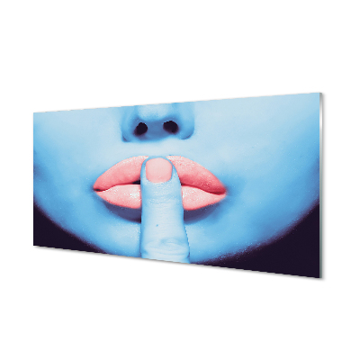Slika na steklu Ženska neon ustnice