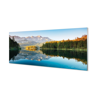 Steklena slika Nemčija gorski gozd jezero