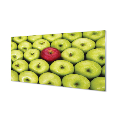 Slika na steklu Zelena in rdeča jabolka
