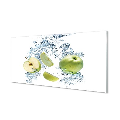 Slika na steklu Voda jabolko narezano