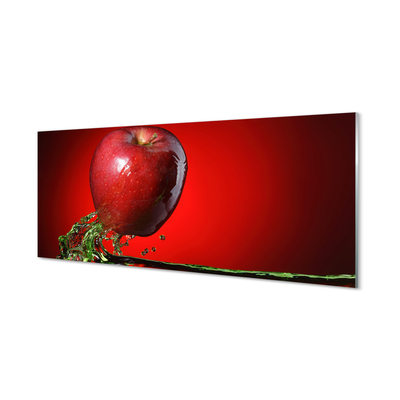 Slika na steklu Jabolko v vodi